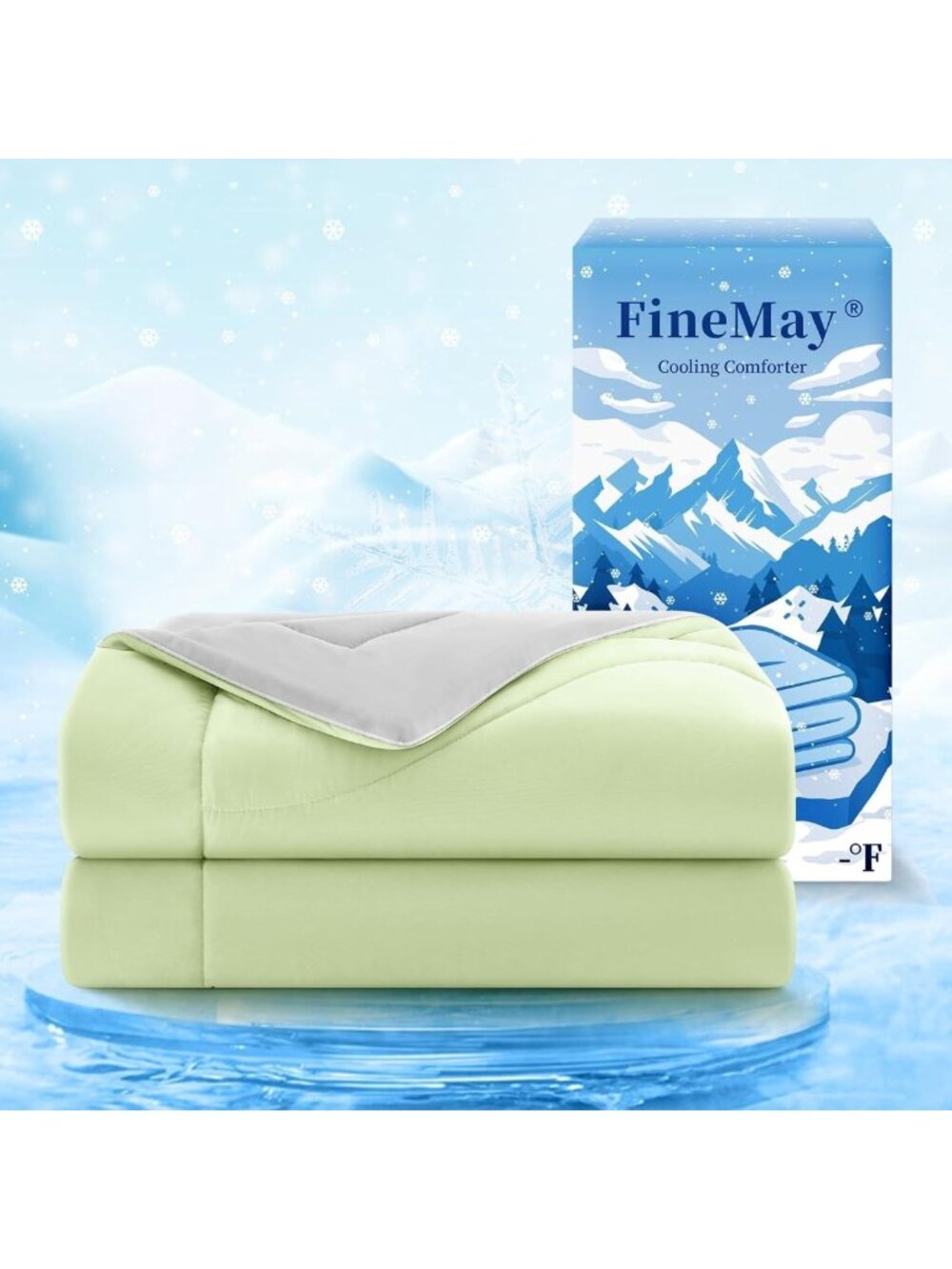 Queen Size Cooling Comforter for Hot Sleepers - Lightweight, Soft, 80"x90